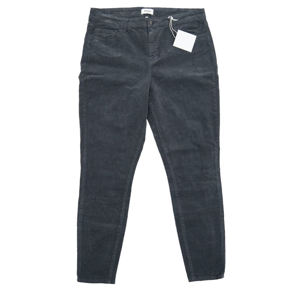 New Pistola Dusk Gray Flat Front Corduroy Pants Size 33 US 16